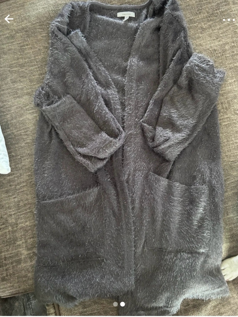 Maurices Fuzzy Open-Front Cardigan - Gray